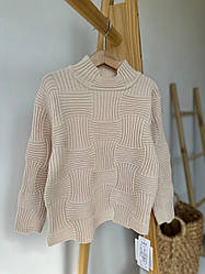 Гольф на дівчинку в смужки Бежевий 23035, 29, PaSaSa, Бежевий, Для дівчаток, Зима, 110