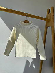 Гольф для дівчинки з рюшею Молочний 23036, 152, PaSaSa, Молочний, Для дівчаток, Зима, 104