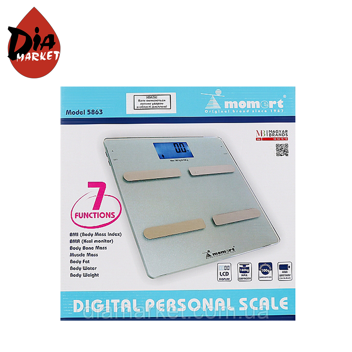 Ваги електронні підлогові Momert 5863, фото 1