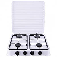 Газова плита настільна таганок Domotec MS 6604 на 4 конфорки портативна побутова для використання з балоном у квартирі