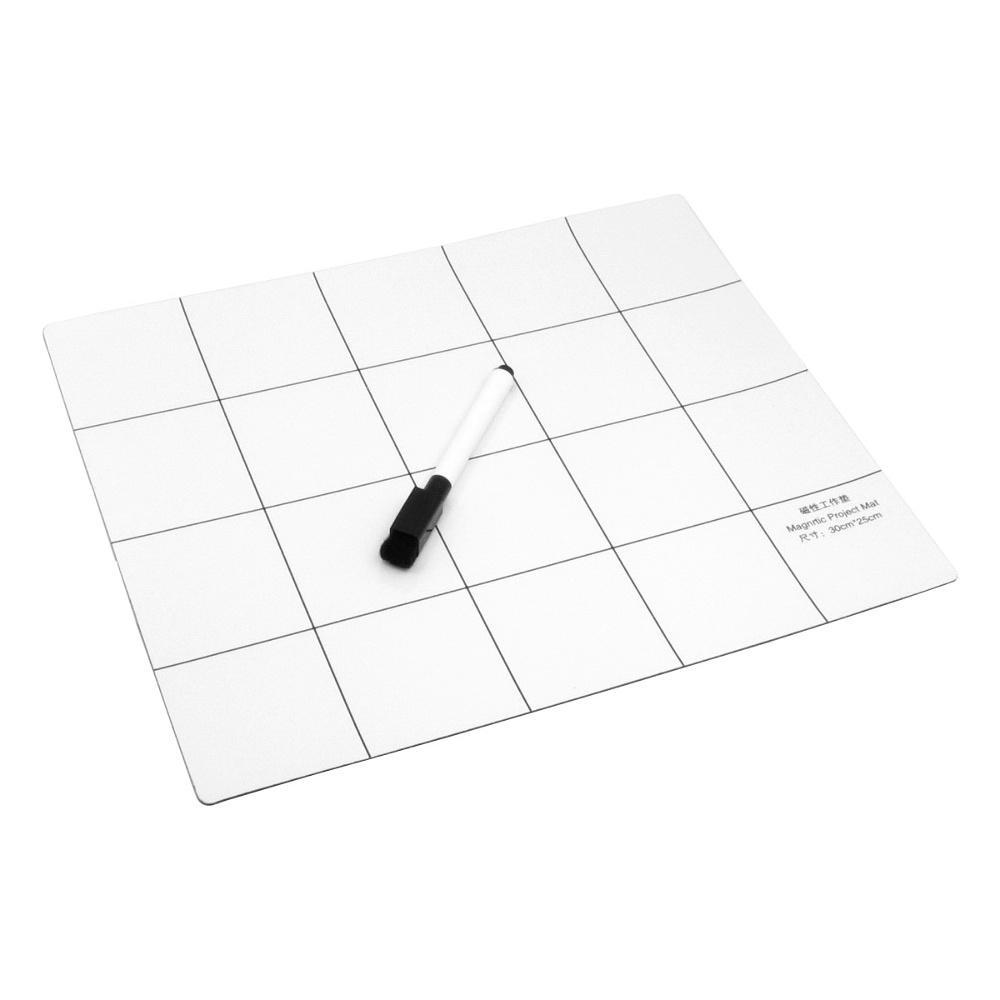 Магнітний мат універсальний для розкладання гвинтів та запчастин при розбиранні портативної техніки 30 см x 25 см, фото 1