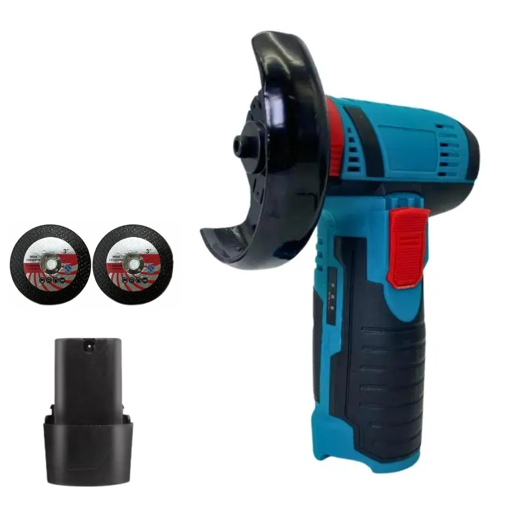 Болгарка акумуляторна міні Портативна кутова шліфувальна машина маленька бездротова 12В, фото 1