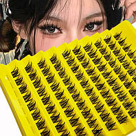 Накладні пучкові вії / Промінчики / для приклеювання клеєм у домашніх умовах 10 -16 мм / Вигин 10D/ 100 шт