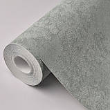 Шпалери вінілові 1.06 × 10.05 м Sintra 158-18, сіро-зелені з візерунком для спальні, вітальні, коридору, фото 5