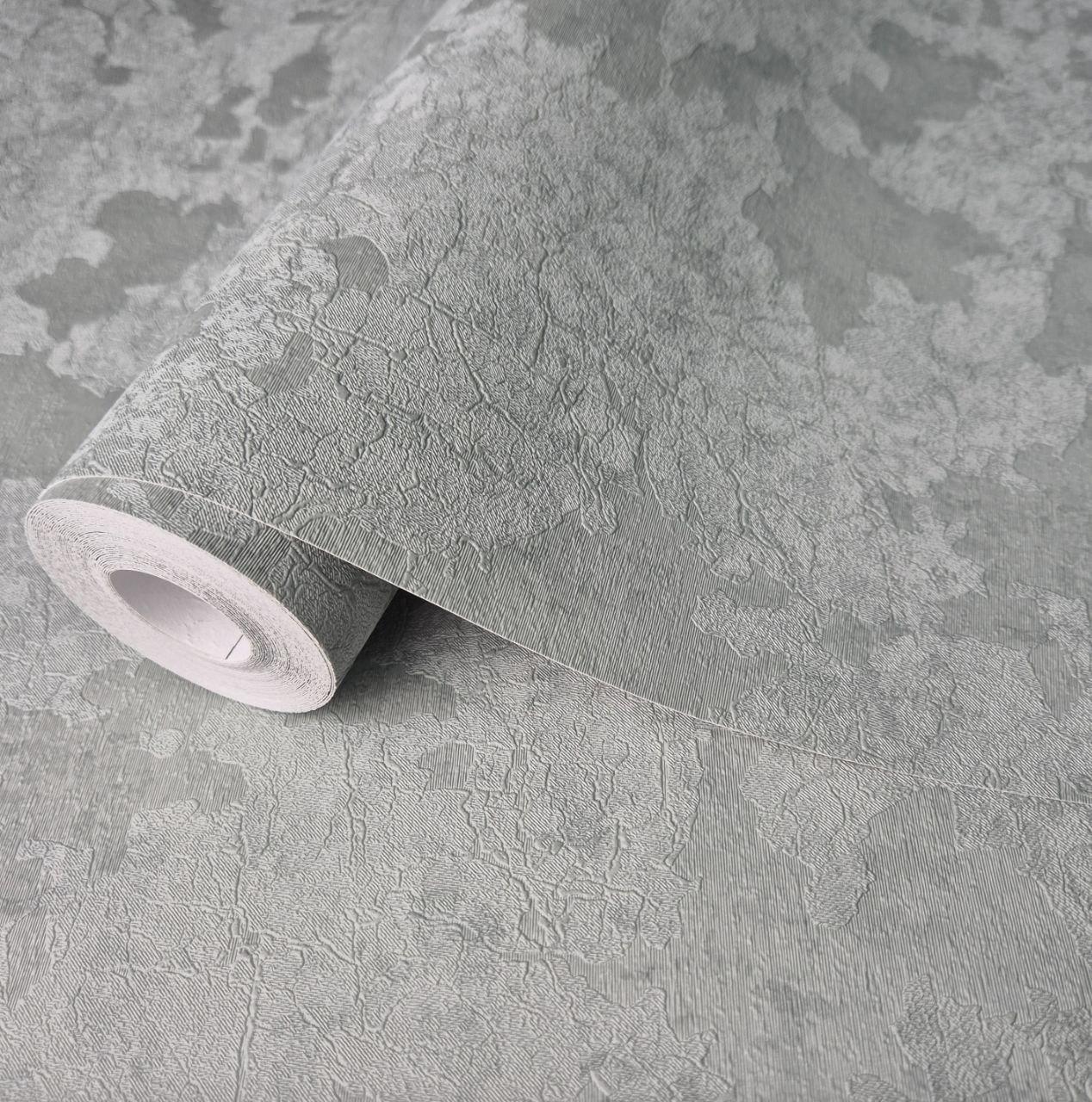 Шпалери вінілові 1.06 × 10.05 м Sintra 158-18, сіро-зелені з візерунком для спальні, вітальні, коридору, фото 1