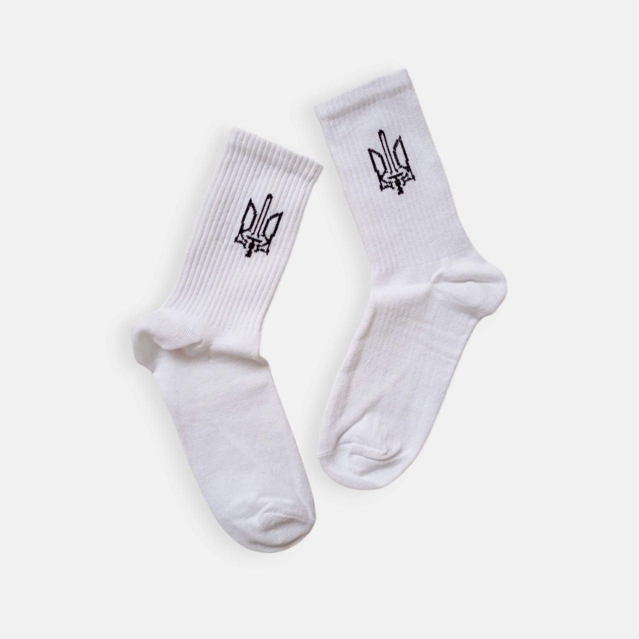 Довгі чоловічі шкарпетки з патріотичним написом від ТМ TwinSocks ЗСУ