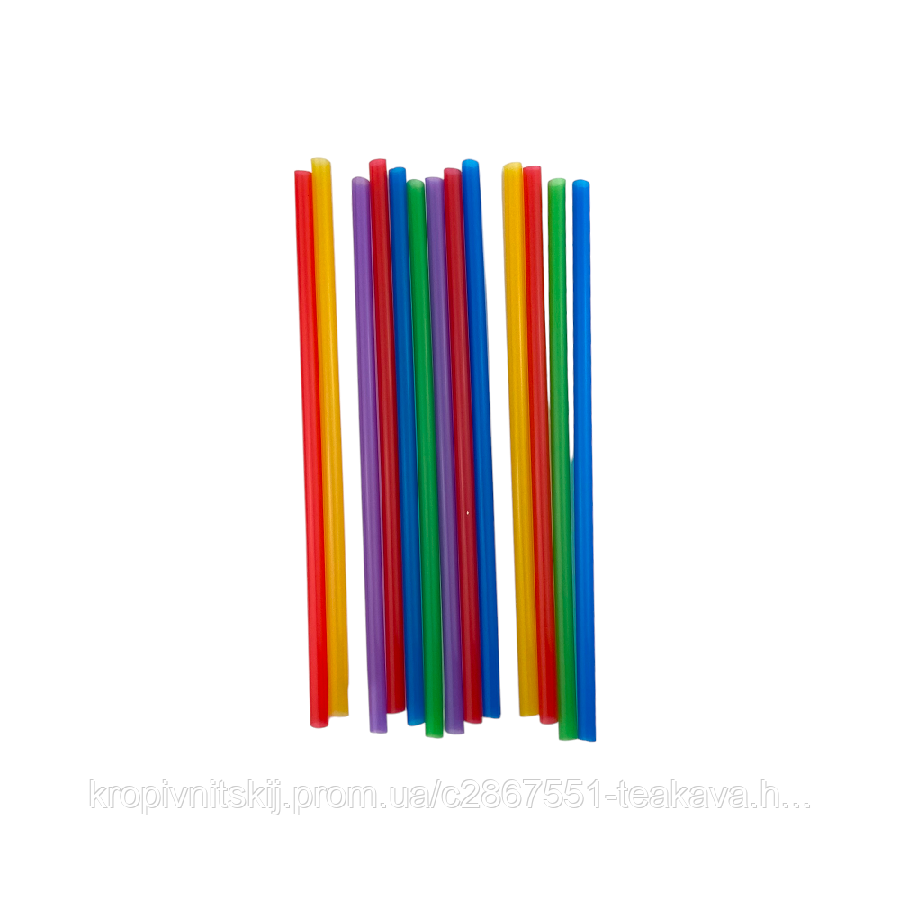 Трубочка фреш кольорова, d8, 21 см, 500 шт., фото 1