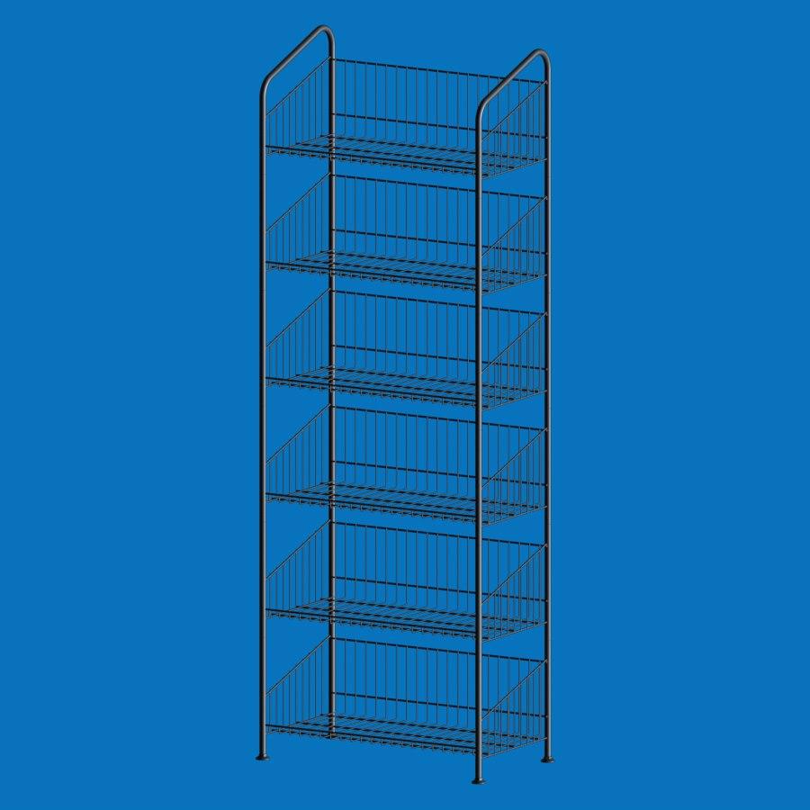 Стелаж сітчастий побутовий з кошиками Господиня, чорний