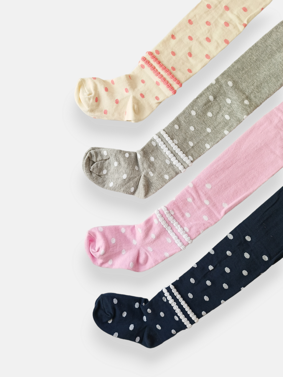 Колготки бавовняні в горошок для дівчинки 74-80, 86-92, 98-104 TwinSocks