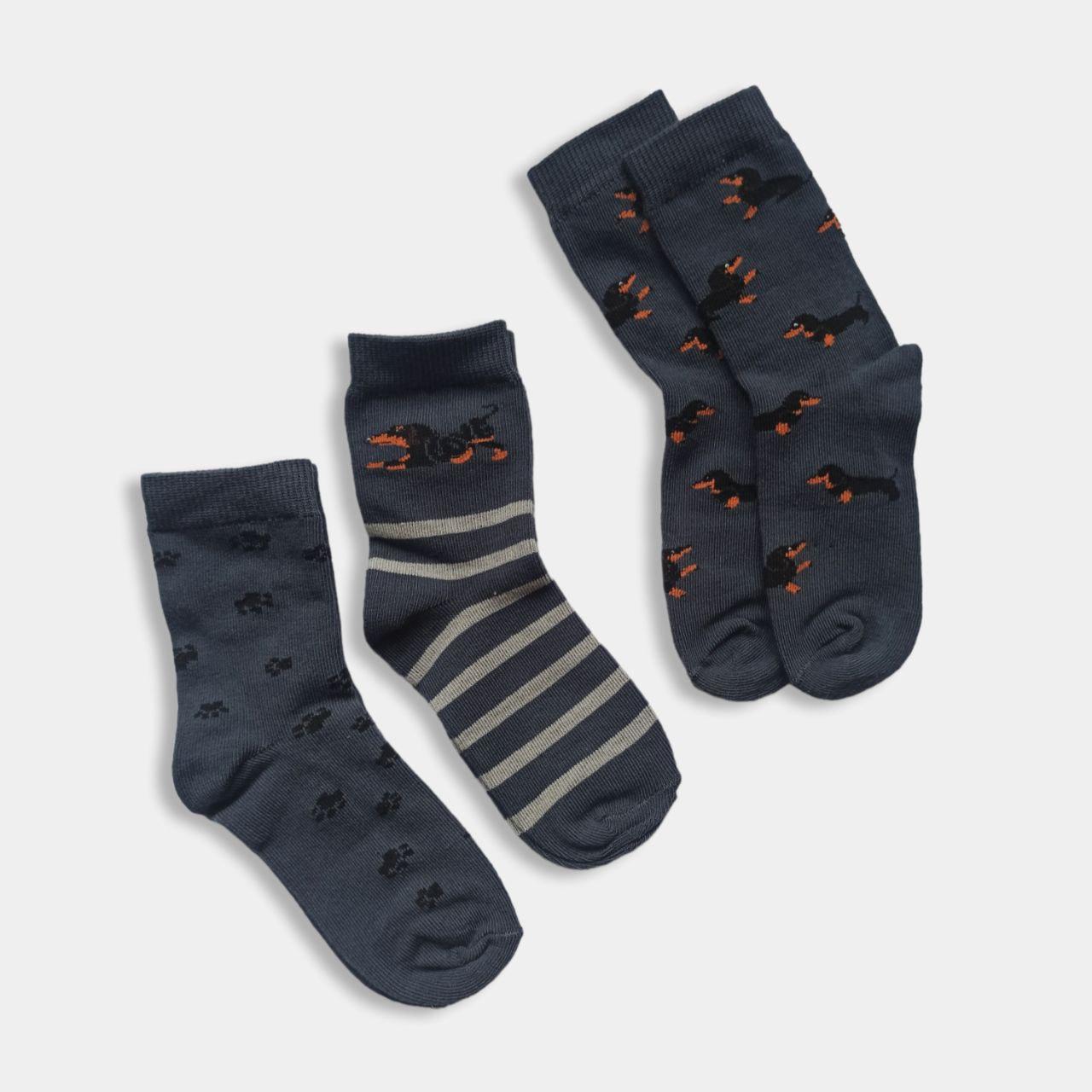 Шкарпетки дитячі для хлопчиків з принтом Такси р. 14-16, 18-20, 22-24 ТМ TwinSocks Темно-сірий