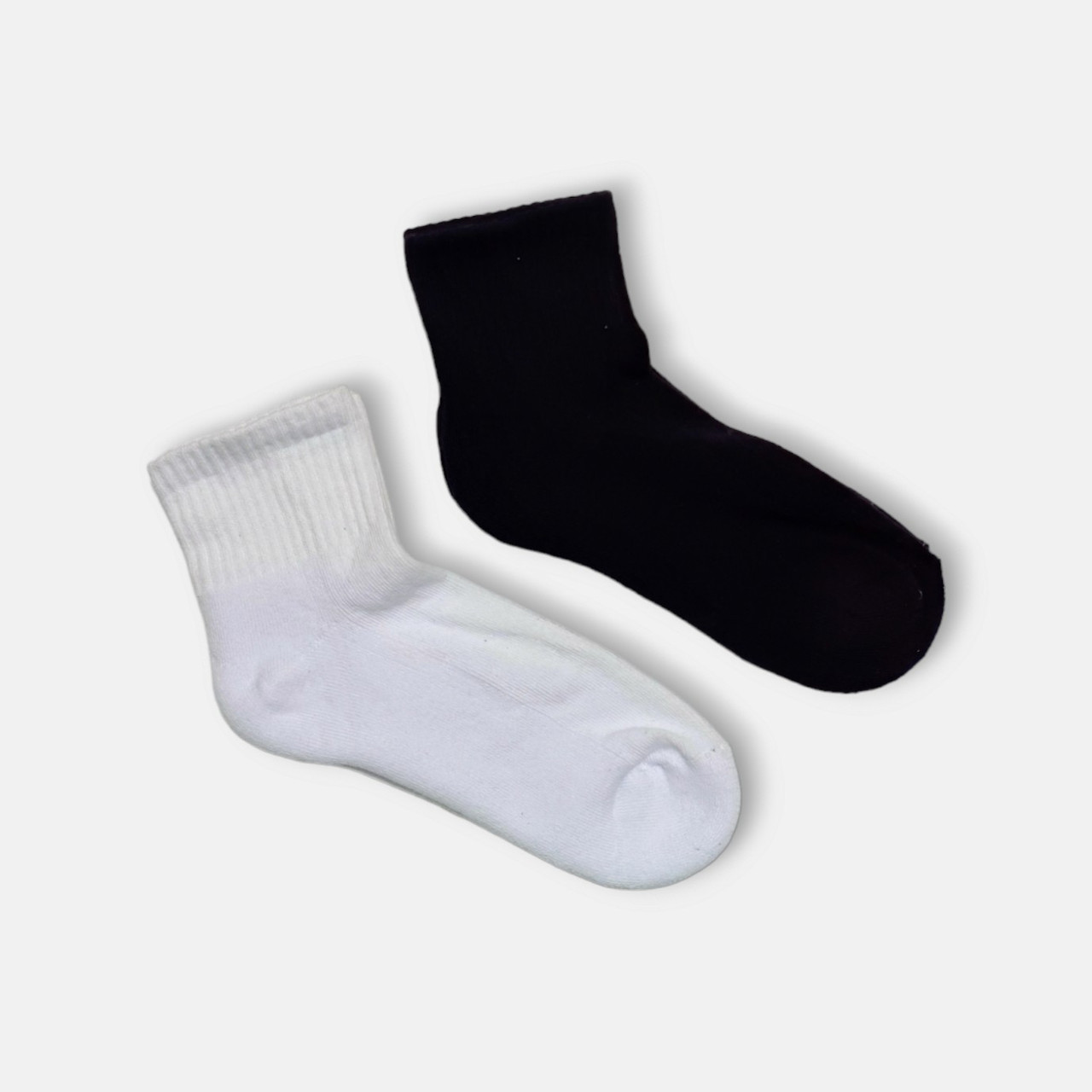 Підліткові однотонні шкарпетки на зиму з махровою стопою р. 22-24 (35-38), 24-26 (38-40) ТМ TwinSocks Білі, чорні
