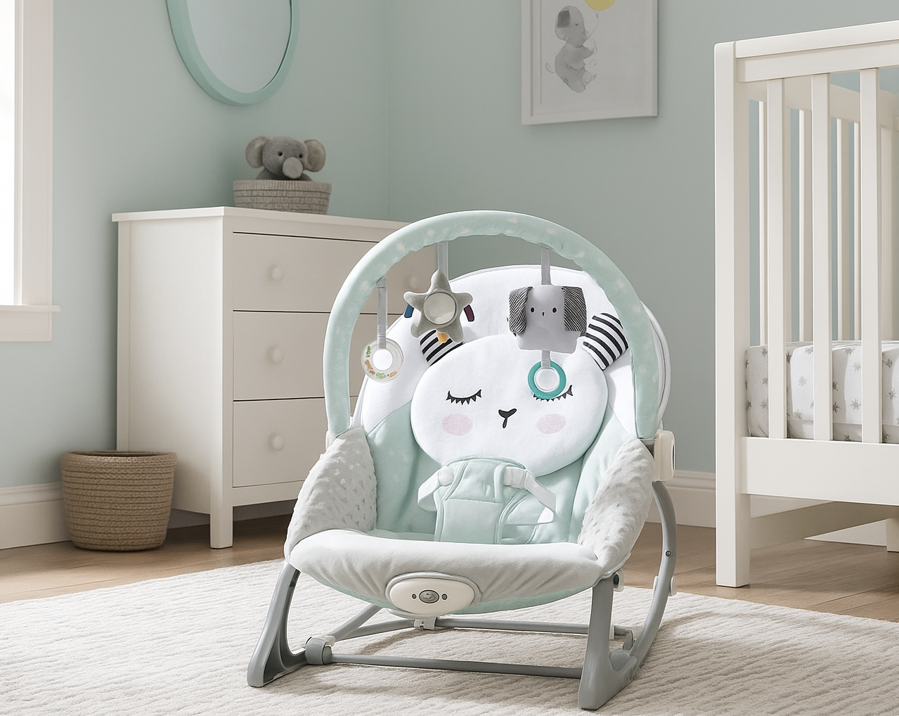 Колискалка з вібрацією Ricokids м'ята 7324, фото 1