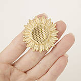 Меблева ручка для шафи, шухляди, комоду, ретро, декоративна, соняшник, The Chestnut, фото 5