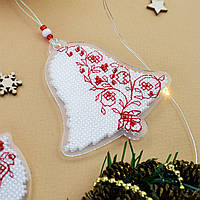 Набір для вишивки новорічної іграшки на акриловій основі НА-002 "Дзвін щастя"