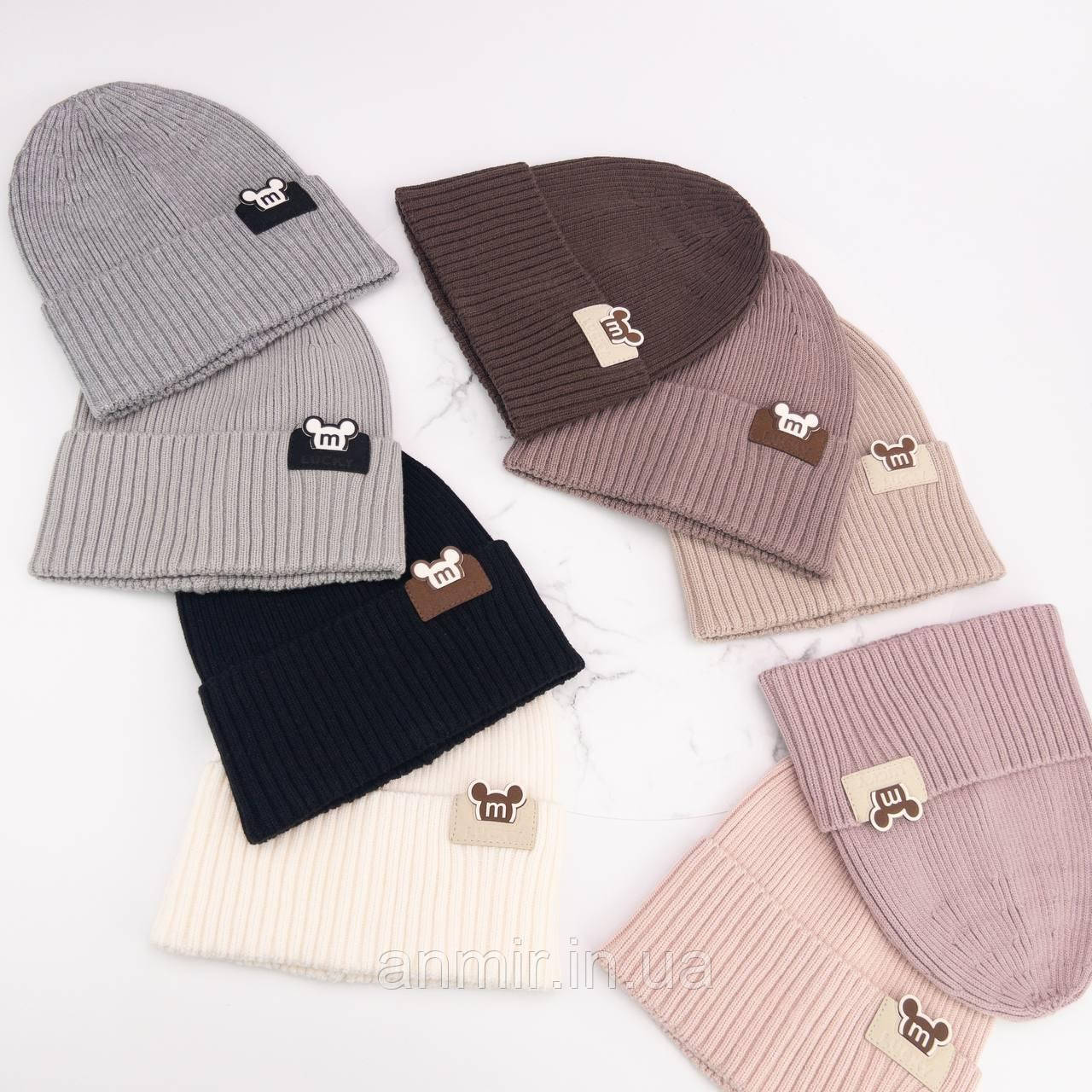 Шапка дитяча демісезонна МІККИ одинарна віскоза 47-48, кольору міксом