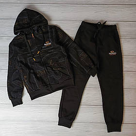 Спортивний костюм у чорному кольорі на хлопчика підлітка