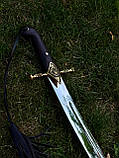 Шабля ручної роботи з литтям тризуба «Шамшир #2» із кованої сталі 40х13/55 HRC., фото 4