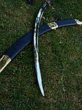 Шабля ручної роботи з литтям тризуба «Шамшир #2» із кованої сталі 40х13/55 HRC., фото 2