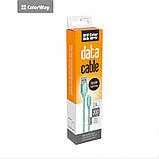 Кабель ColorWay USB - Lightning (M/M), 2.4 А, 2 м, Ментоловий (CW-CBUL007-MT), USB 2.0, вилка-вилка, фото 4