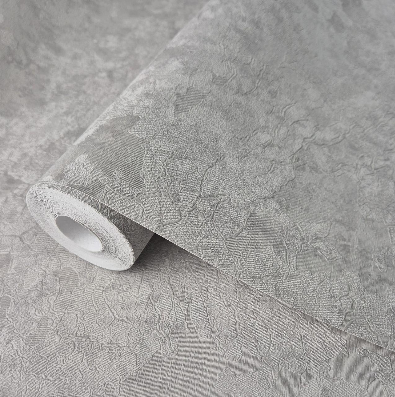 Шпалери вінілові 1.06 × 10.05 м Sintra 158-19, сірі з рельєфним візерунком для вітальні, спальні, кабінету, фото 1