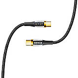 Кабель ColorWay USB Type-C - USB Type-C (M/M), прозора головка, PD швидка зарядка, 5 А, 100 Вт, 1.2 м, чорний, USB 3.2 Gen 1, фото 4