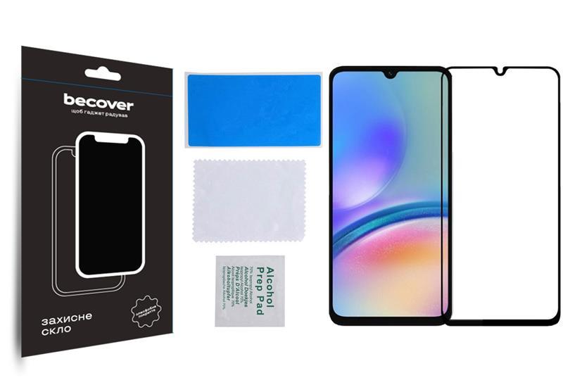 Захисне скло BeCover для Samsung Galaxy A05 SM-A055/A05s SM-A057 Чорне (710157) з рамкою, фото 1