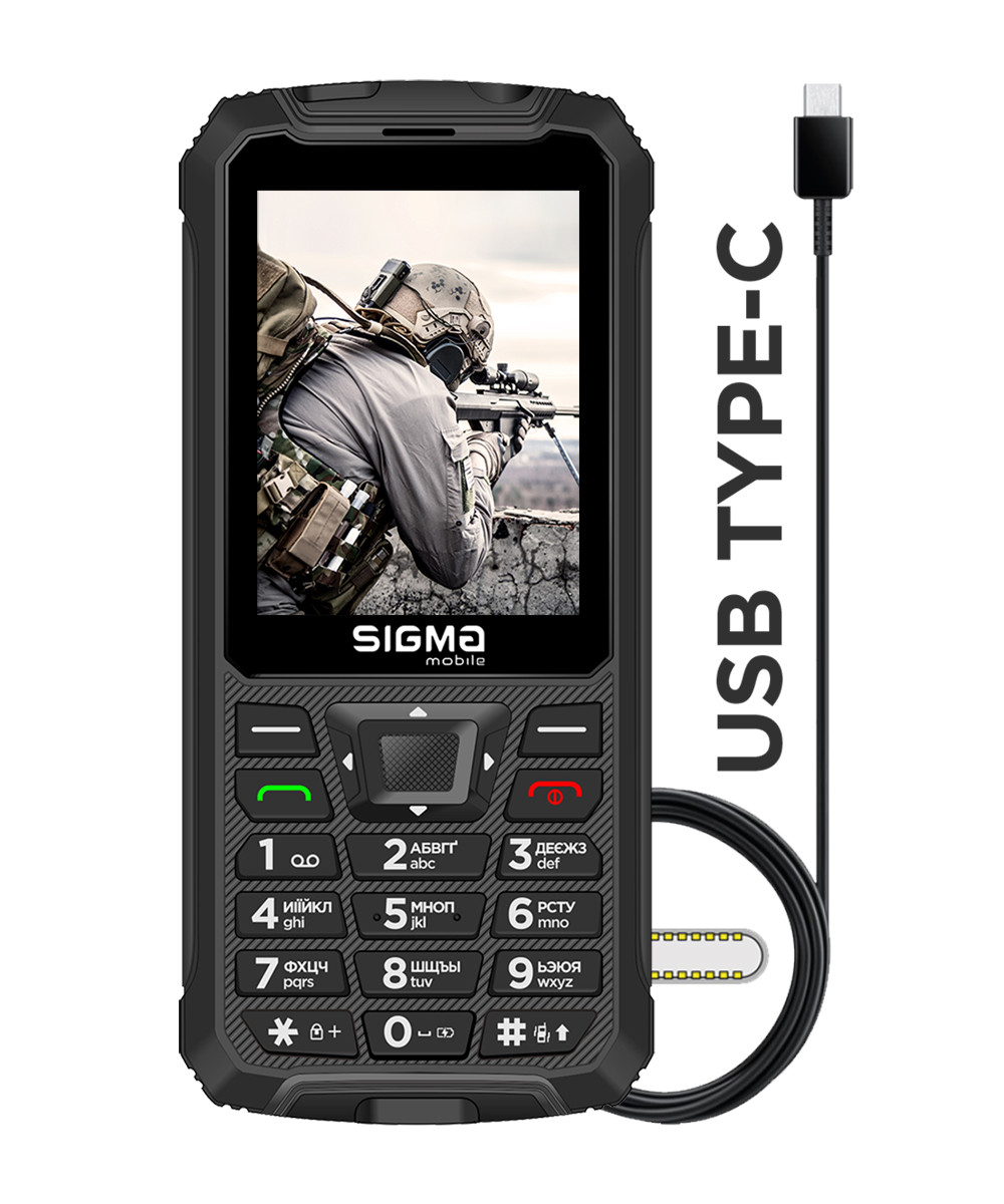 Мобільний телефон Sigma mobile X-treme PR68 Type-C Dual Sim Чорний (4827798122419), IP68, 4000 мАг, фото 1