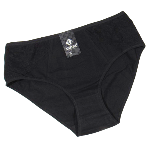 Жіночі трусики з мереживом спереду XL чорні Anttifu 2399, фото 1