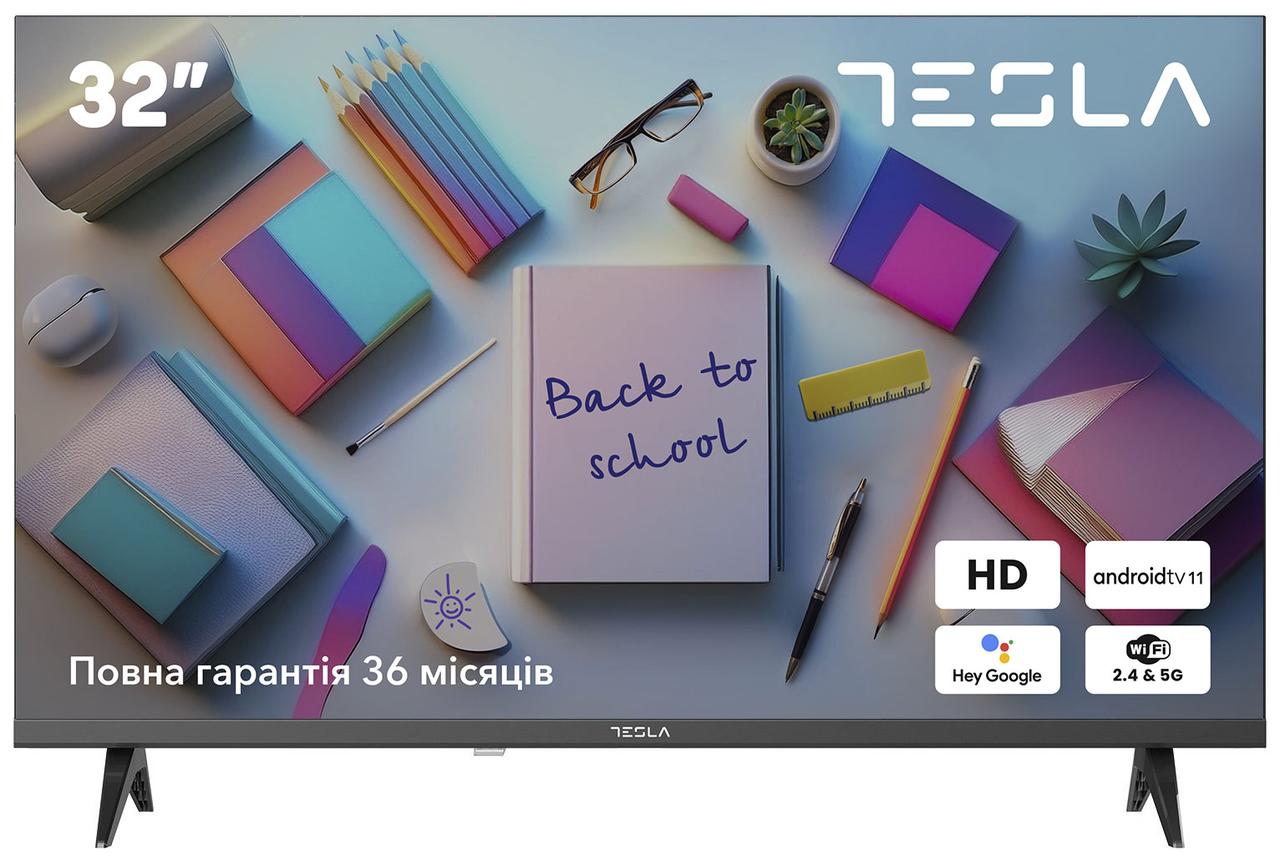 Телевізор Tesla 32E635BHS з діагоналлю екрану 32 дюйми та роздільною здатністю HD (1366x768) для Smart TV, фото 1