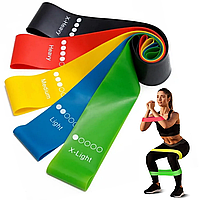 Набір еластичних стрічок для фітнесу Luting 5 шт (X-5800), Арт.64224