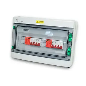 Сонячна PV розподільний щит LQX2/2DC1000VB1-1532-PG, DC 1000В 2 входи 2 виходи, з блискавкозахистом