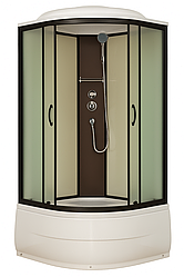 Душовий бокc Delfi TOR BLACK 90x90x217 глибокий піддон