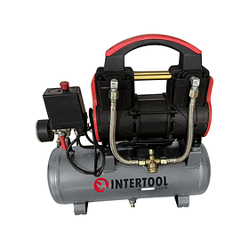 Компресор 9 л 0.75 кВт 200 л/хв безмасляний INTERTOOL PT-0015 повітряний компресор для пневмоінструменту
