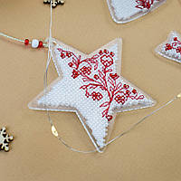 Набір для вишивки новорічної іграшки на акриловій основі НА-003 "Зірка надії"