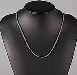 Ланцюжок із нержавіючої сталі плетіння бельцер 4 мм 60 см, колір срібло, фото 2