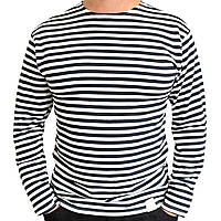 Чоловіча тепла тільняшка в'язана тринитка Темно-синя смуга ВМФ (ГОСТ 25904-83) Бавовна 100%