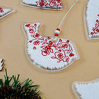 Набір для вишивки новорічної іграшки на акриловій основі НА-004 "Птах віри"