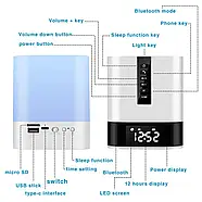5-в-1 розумний нічник Bluetooth-колонка - лампа з регульованою яскравістю та будильником DY28S, фото 5
