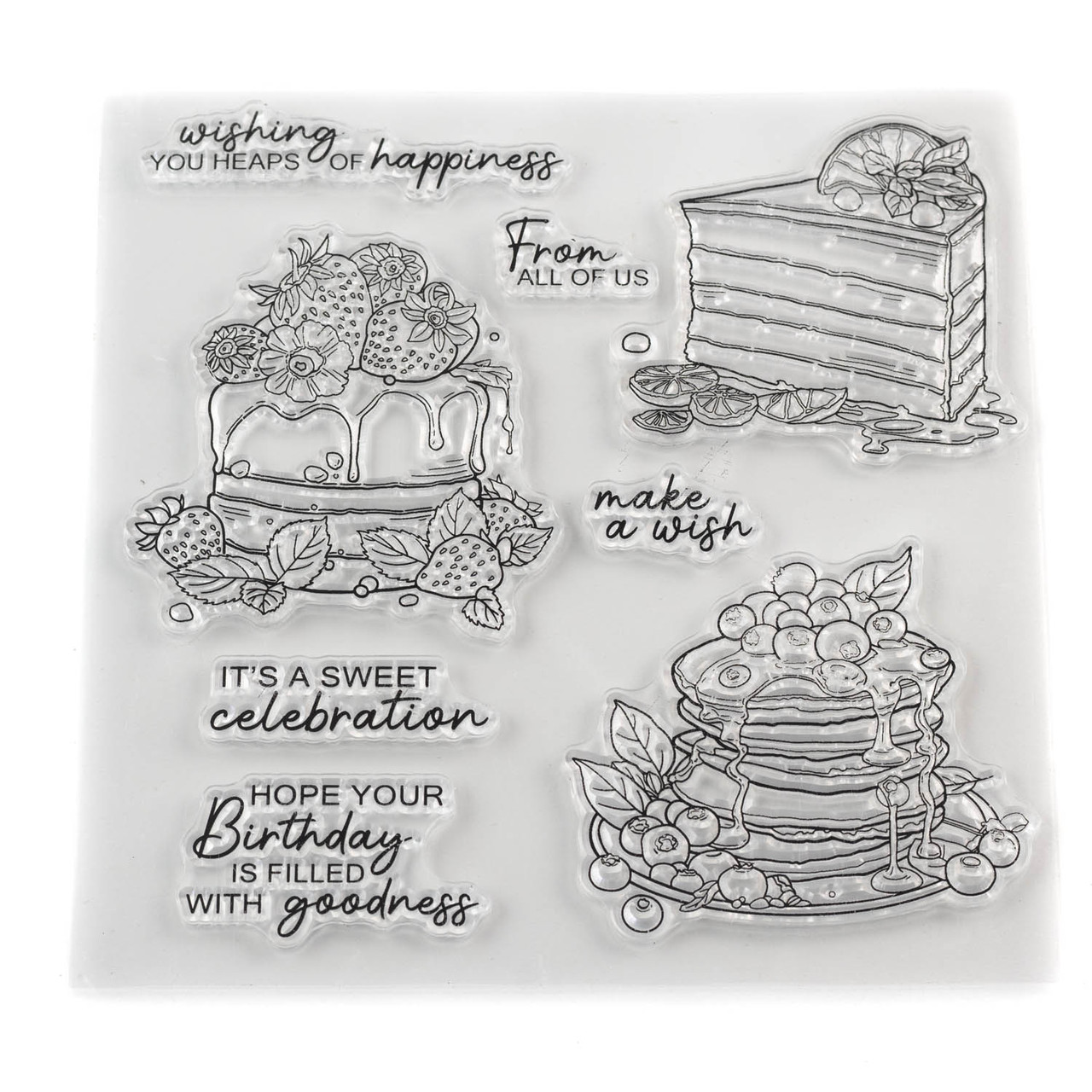 Набір силіконових штампів для скрапбукінгу Торт CHT197, фото 1