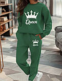Теплий жіночий костюм з  принтом " Queen", фото 3
