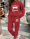 Теплий жіночий костюм з  принтом " Queen", фото 4