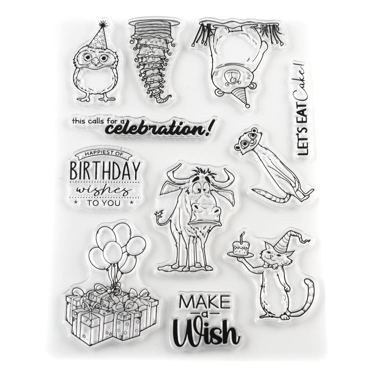 Набір силіконових штампів для скрапбукінгу Свято CHT201, фото 1