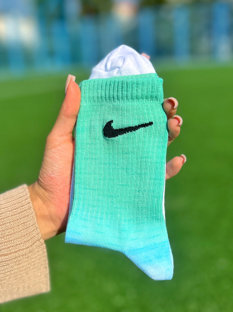Високі жіночі Шкарпетки Nike кольоровий верх Подарунковий набір у коробці 5 пар, фото 1