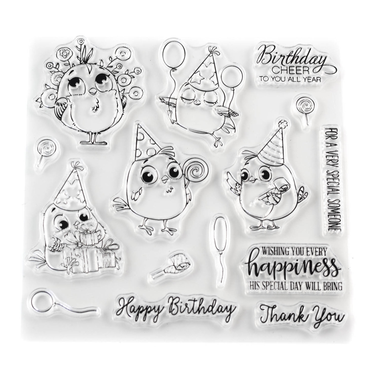 Набір силіконових штампів для скрапбукінгу Свято CHT203, фото 1