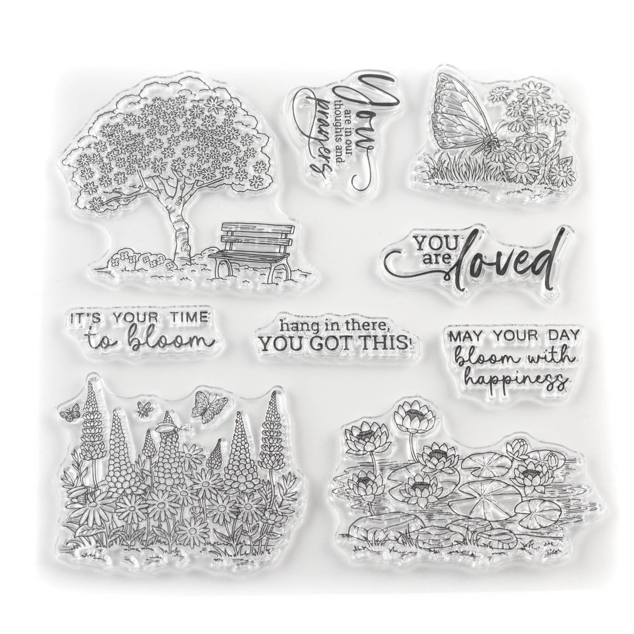 Набір силіконових штампів для скрапбукінгу Природа CHT205, фото 1