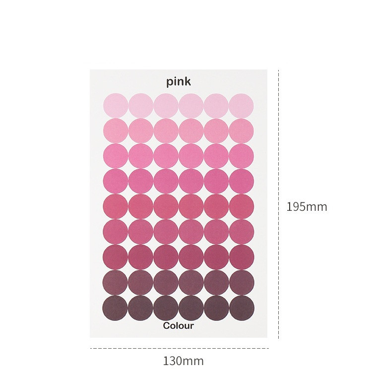 Наклейки круглі рожеві графієнт NKL133, фото 1