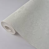 Шпалери вінілові 1.06 × 10.05 м Sintra 158-10, білі з рельєфним візерунком для вітальні, спальні, кабінету, фото 5