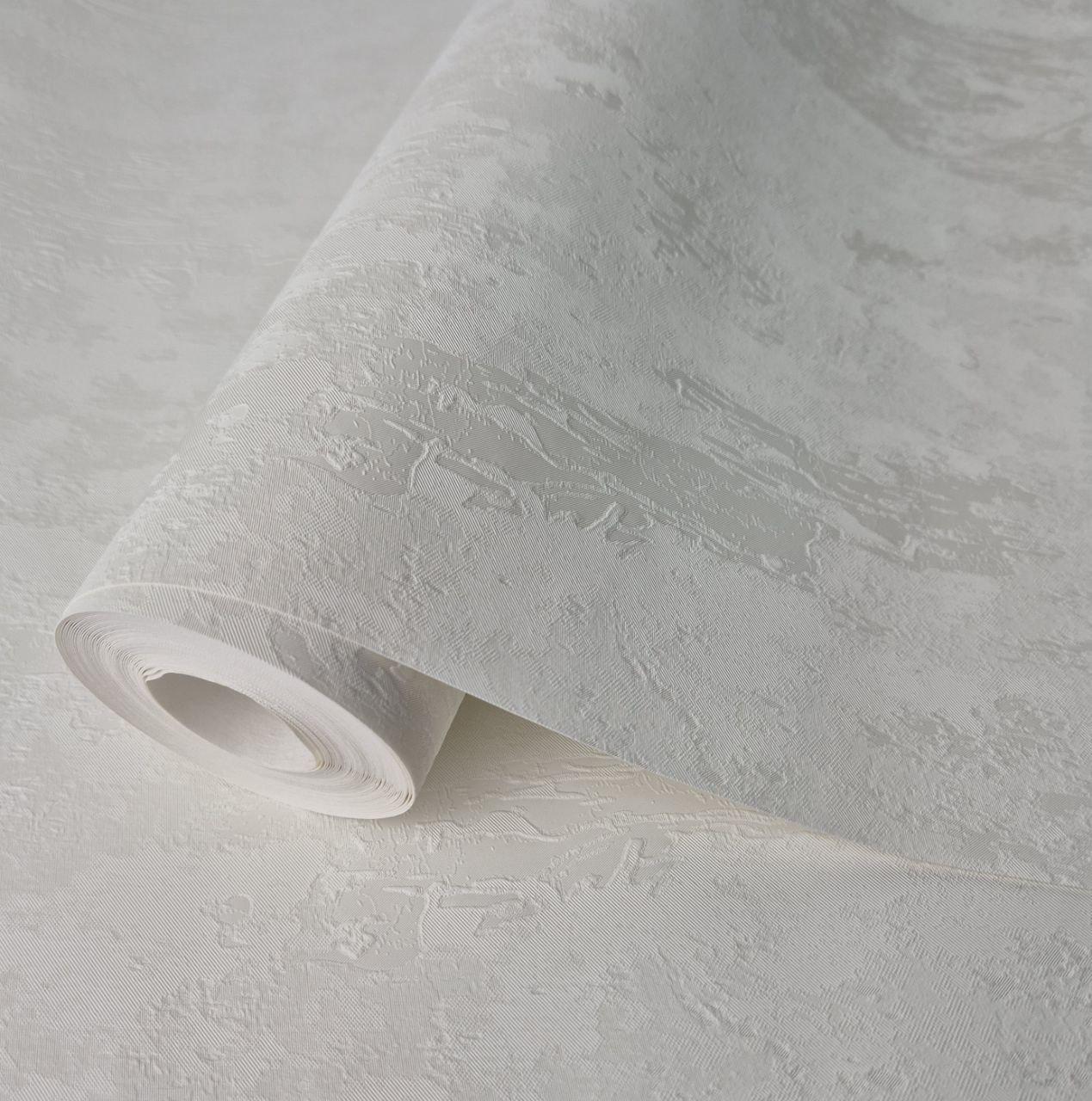 Шпалери вінілові 1.06 × 10.05 м Wall Color 162-20, молочні з рельєфним візерунком для вітальні, спальні, кабінету, фото 1