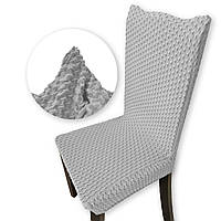 Чохол на стілець універсальний MAKARNA Сірий високої щільності 270 гр/м2 еластичний KARNA 00320