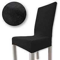 Чохол на стілець Lacost Чохол на барний стілець 40х40 Чорний висока щільність 290 г/м2 KARNA 00360